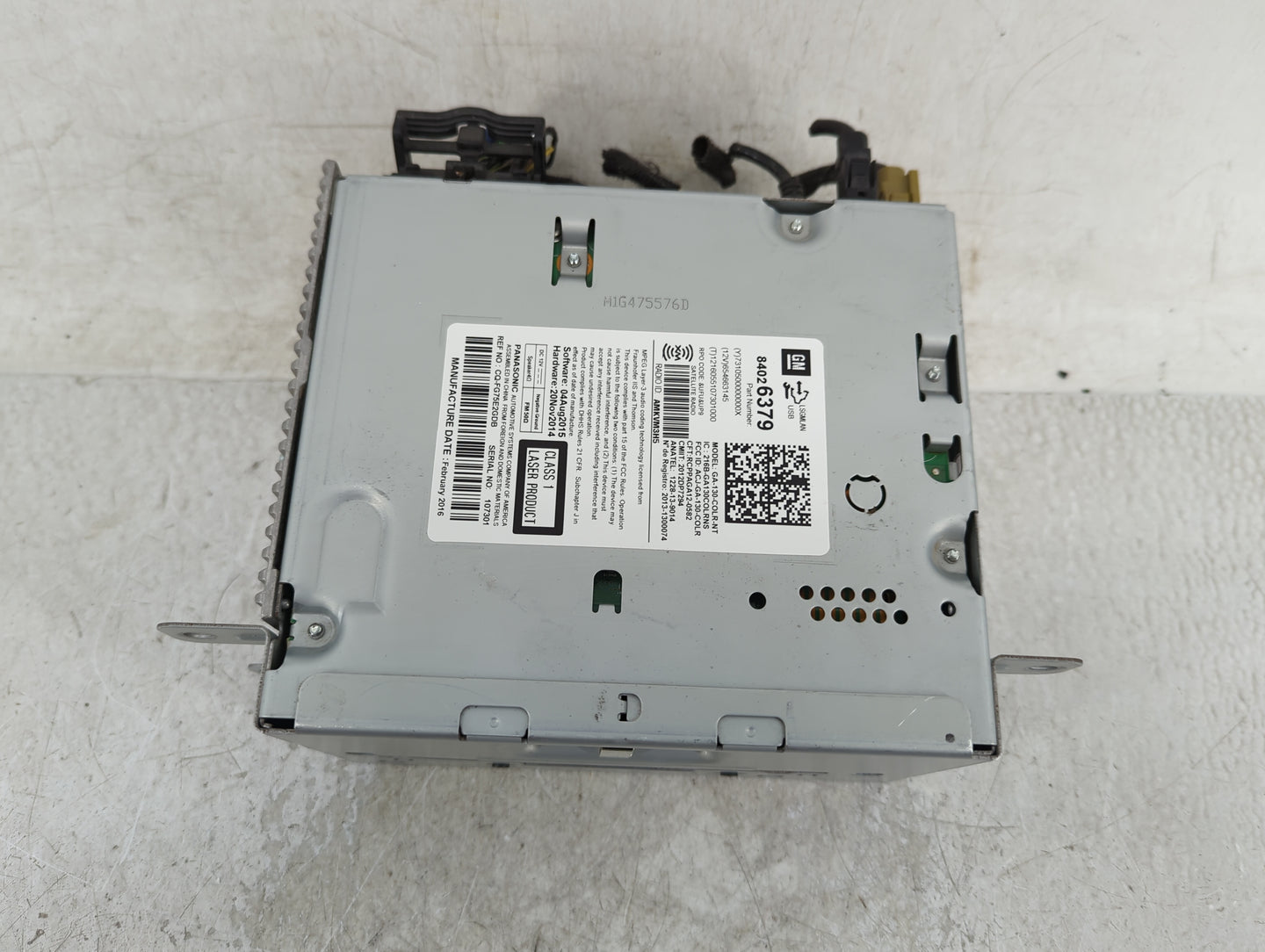 2014-2016 Chevrolet Malibu Radio AM FM Cd Player Receiver Replacement P/N:84026379 Fits Fits 2014 2015 2016 OEM Used Auto Pa