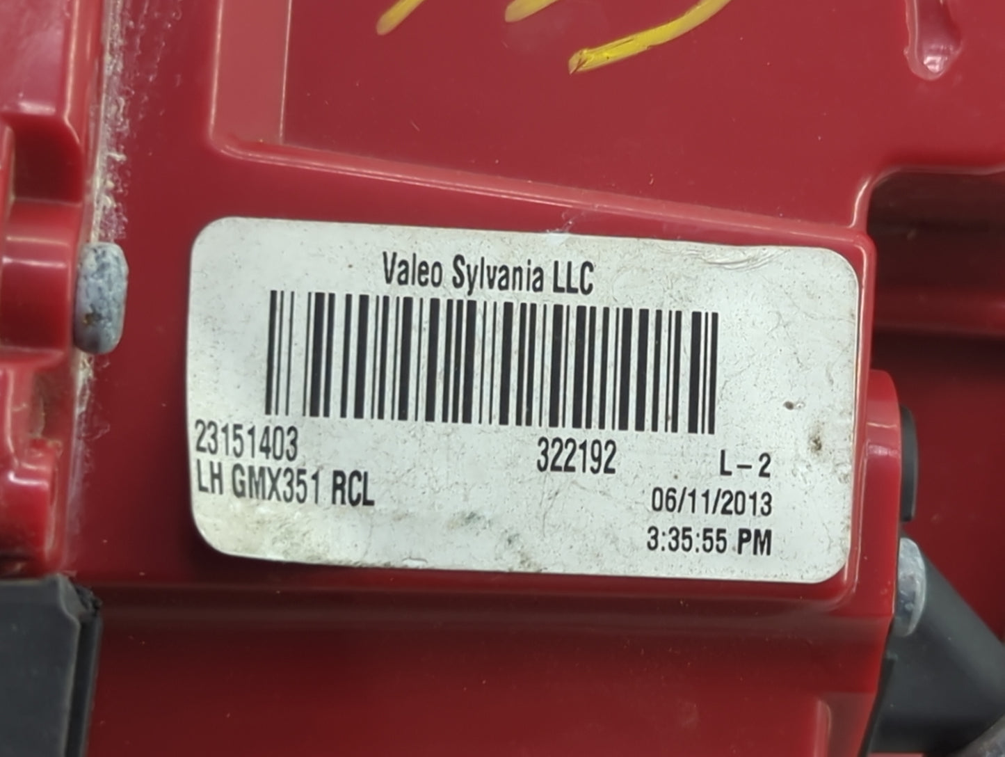 2013-2016 Chevrolet Malibu Tail Light Assembly Driver Left OEM P/N:GMX351 23151403 Fits Fits 2013 2014 2015 2016 OEM Used Au