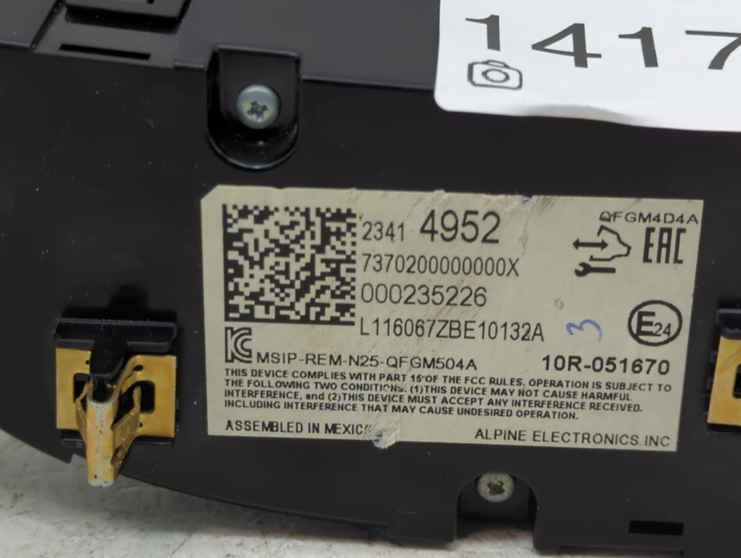 2016-2017 Chevrolet Malibu Climate Control Module Temperature AC/Heater Replacement P/N:000235226 23414952 Fits Fits 2016 20