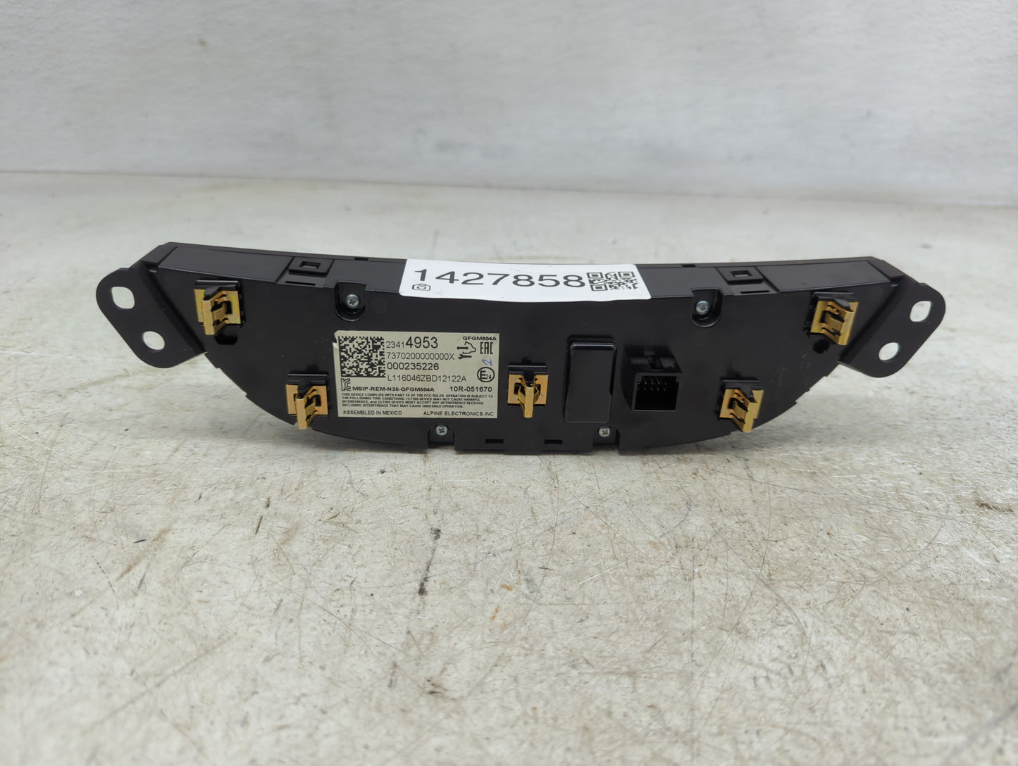 2016-2017 Chevrolet Malibu Climate Control Module Temperature AC/Heater Replacement P/N:23414953 QFGM604A Fits Fits 2016 201