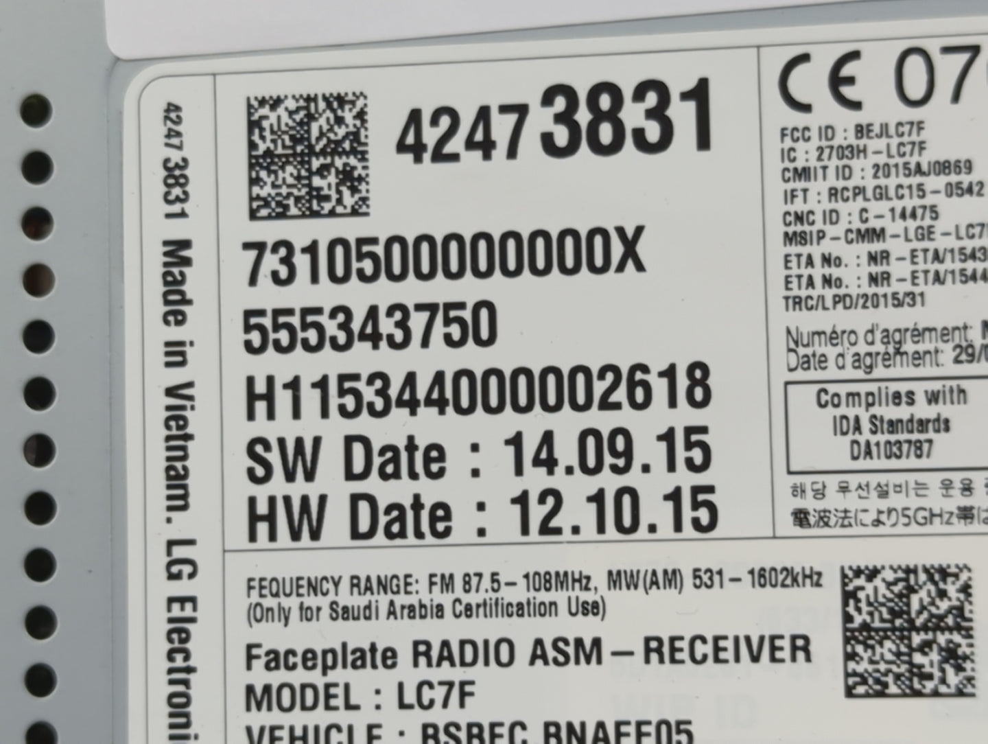 2016 Chevrolet Malibu Radio AM FM Cd Player Receiver Replacement Fits OEM Used Auto Parts - Oemusedautoparts1.com