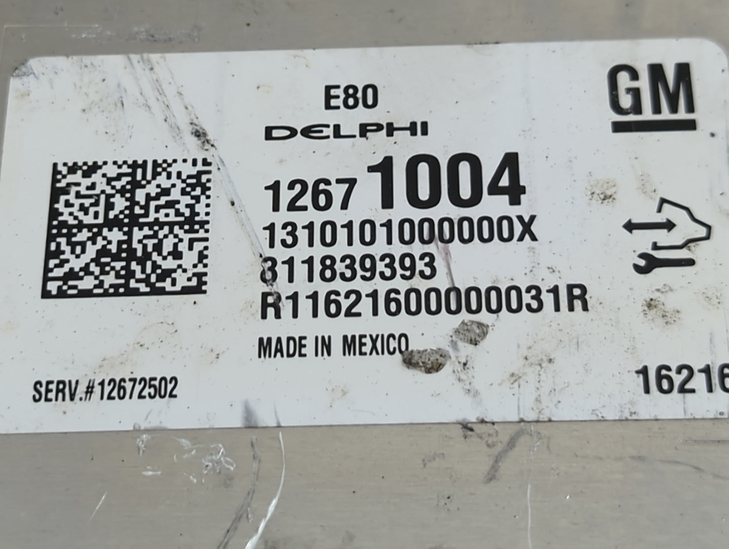 2016 Chevrolet Malibu PCM Engine Control Computer ECU ECM PCU OEM P/N:12671004 12672502 Fits OEM Used Auto Parts - Oemusedau
