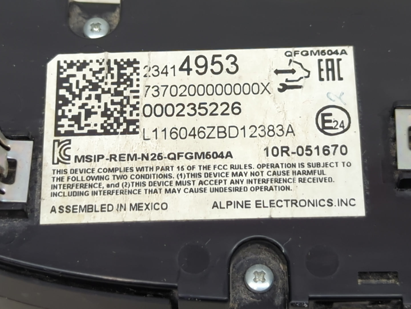 2016-2017 Chevrolet Malibu Climate Control Module Temperature AC/Heater Replacement P/N:23414953 Fits Fits 2016 2017 OEM Use