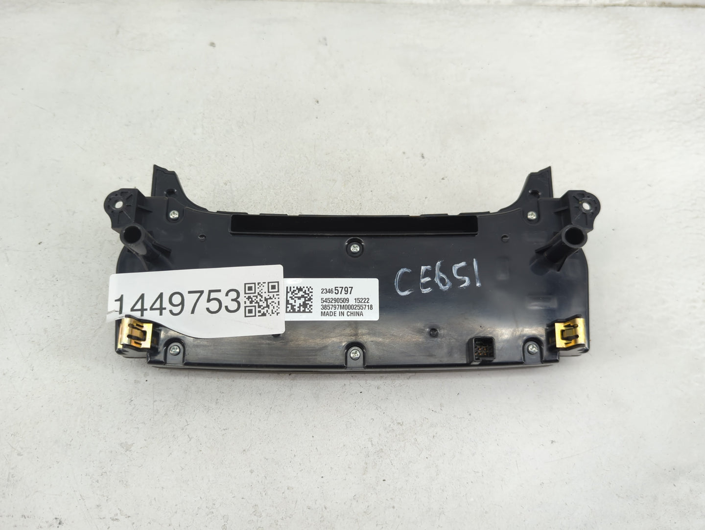 2014-2016 Chevrolet Malibu Climate Control Module Temperature AC/Heater Replacement P/N:23465797 545290509 Fits OEM Used Aut