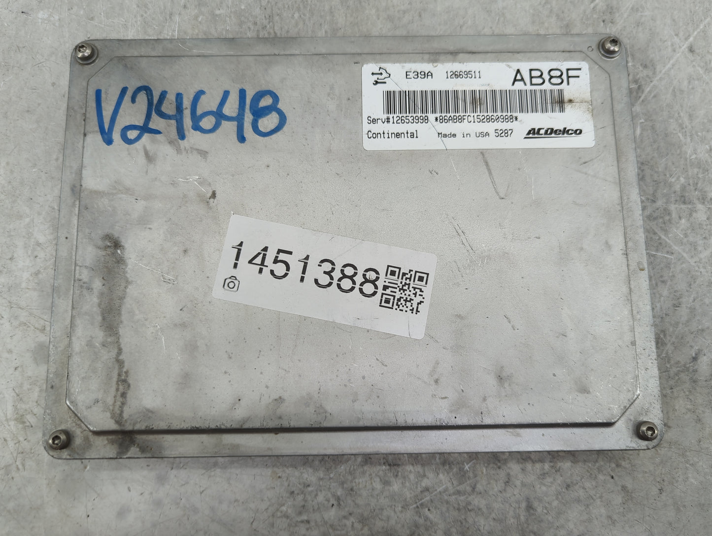 2013-2016 Chevrolet Malibu PCM Engine Control Computer ECU ECM PCU OEM P/N:12669511 12653998 Fits Fits 2013 2014 2015 2016 O
