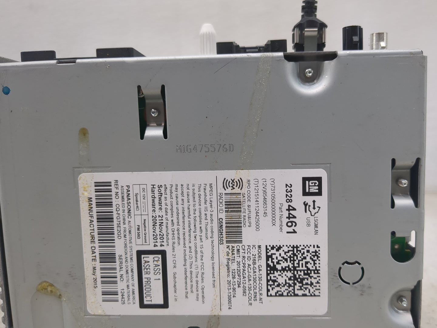 2014-2016 Chevrolet Malibu Radio AM FM Cd Player Receiver Replacement P/N:23284461 GA-130-COLR-NT Fits Fits 2014 2015 2016 O