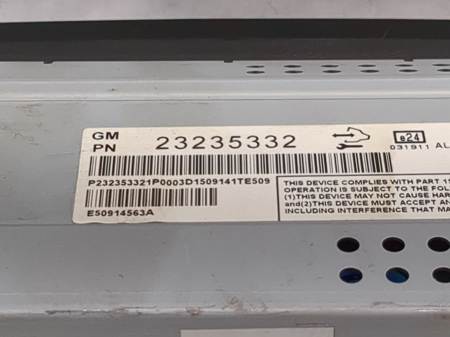 2014-2016 Chevrolet Malibu Radio AM FM Cd Player Receiver Replacement P/N:23235332 Fits Fits 2014 2015 2016 OEM Used Auto Pa