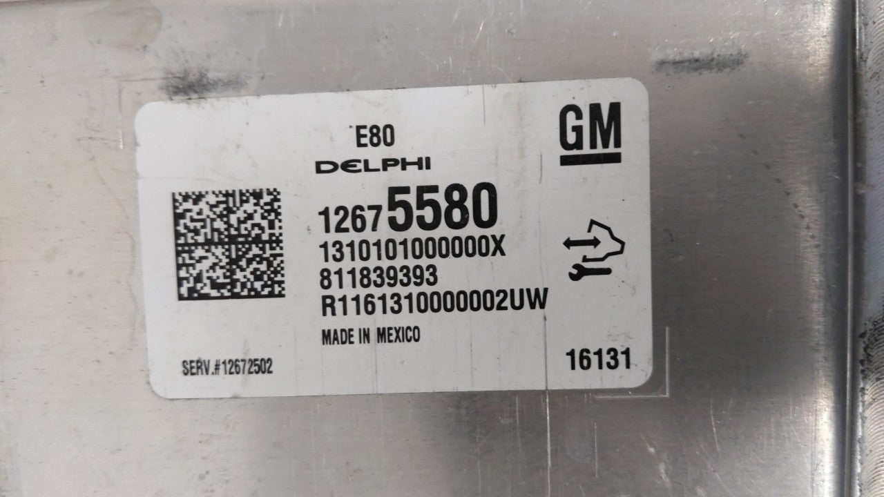 2016 Chevrolet Malibu PCM Engine Control Computer ECU ECM PCU OEM P/N:12607096 12675580, 12676591, 12680968 Fits OEM Used Au