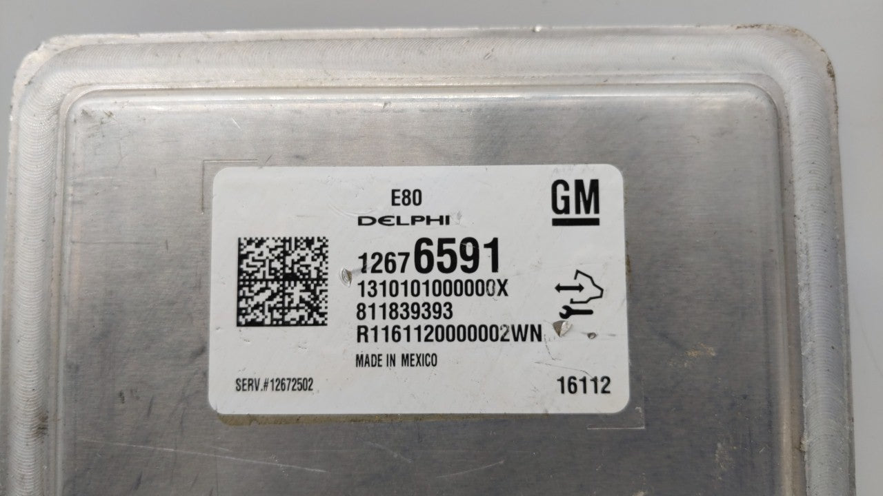2016 Chevrolet Malibu PCM Engine Control Computer ECU ECM PCU OEM P/N:12607096 12675580, 12676591, 12680968 Fits OEM Used Au