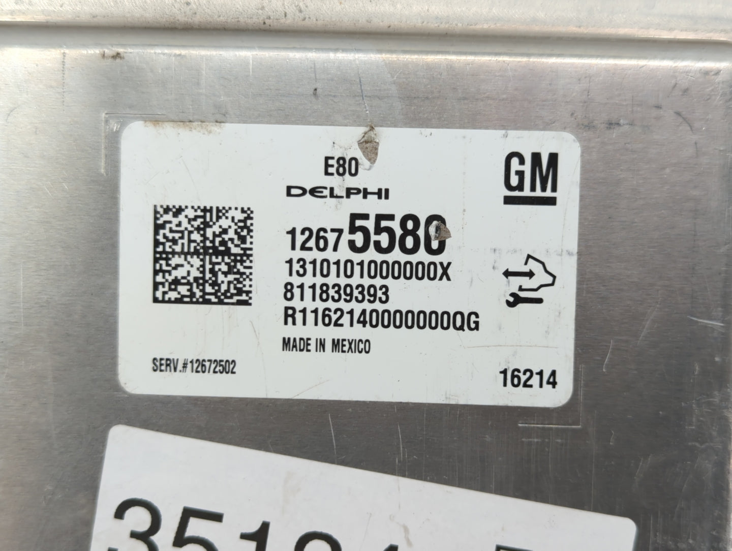 2016 Chevrolet Malibu PCM Engine Control Computer ECU ECM PCU OEM P/N:12669511 12672502, 12607096, 12675580, 12676591 Fits O