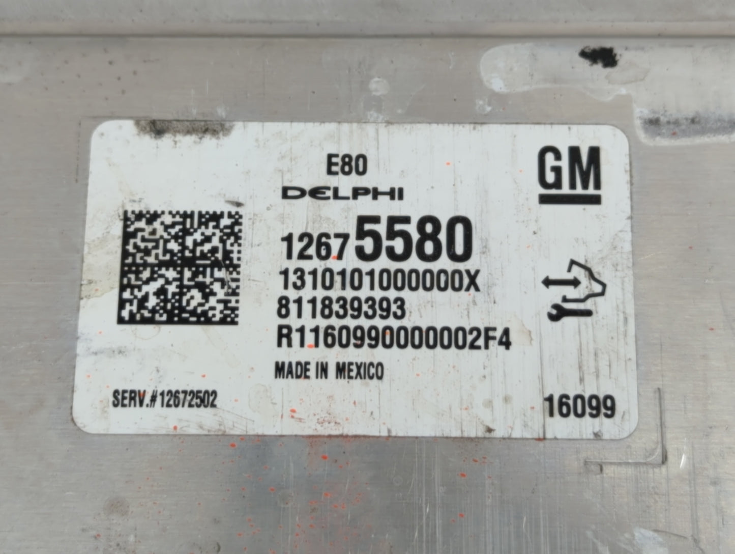 2016 Chevrolet Malibu PCM Engine Control Computer ECU ECM PCU OEM P/N:12669511 12672502, 12607096, 12675580, 12676591 Fits O