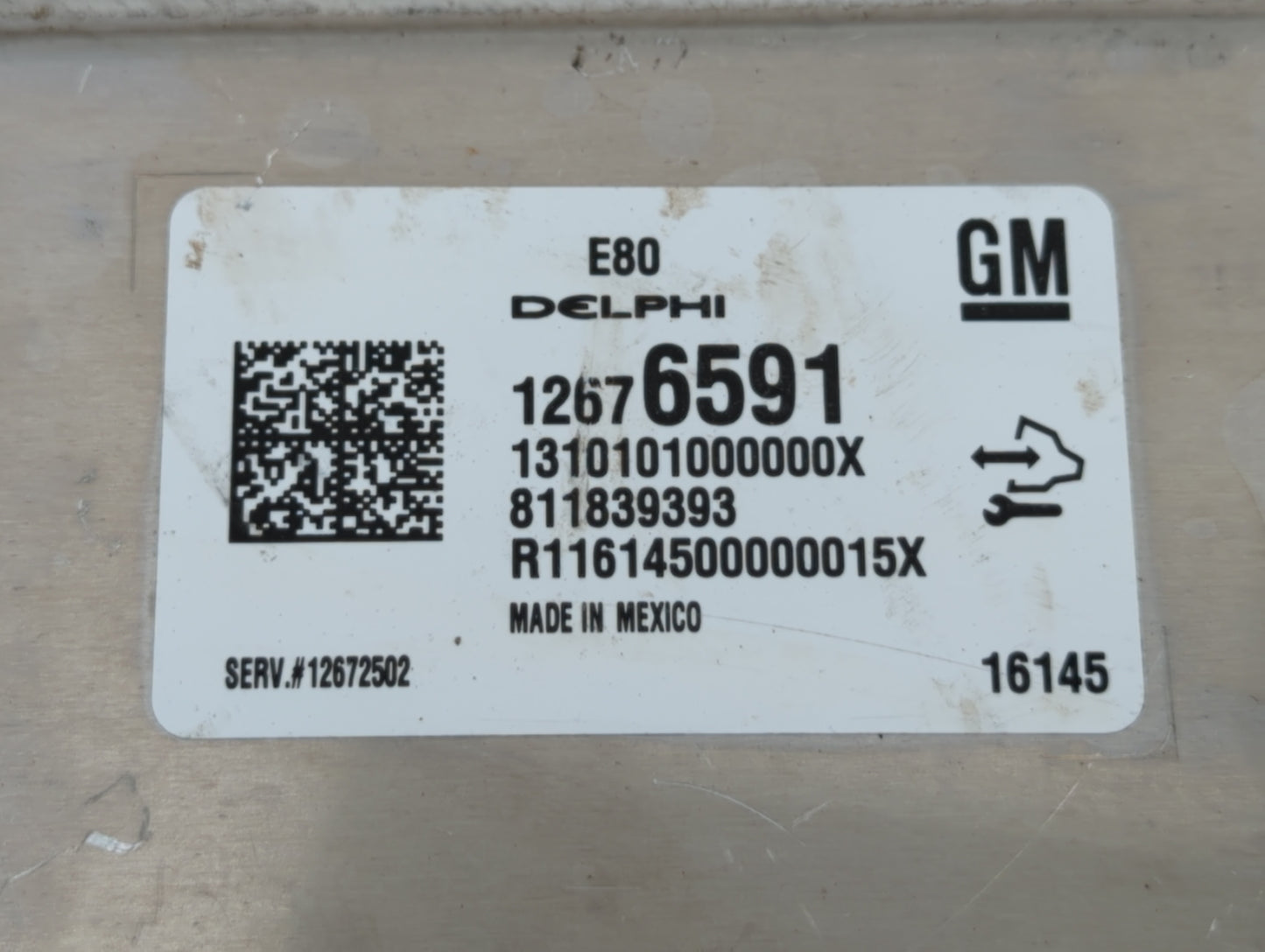 2016 Chevrolet Malibu PCM Engine Control Computer ECU ECM PCU OEM P/N:12672502 12669511, 12607096, 12675580, 12676591 Fits O