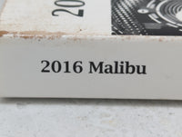 2016 Chevrolet Malibu Owners Manual Book Guide OEM Used Auto Parts - Oemusedautoparts1.com