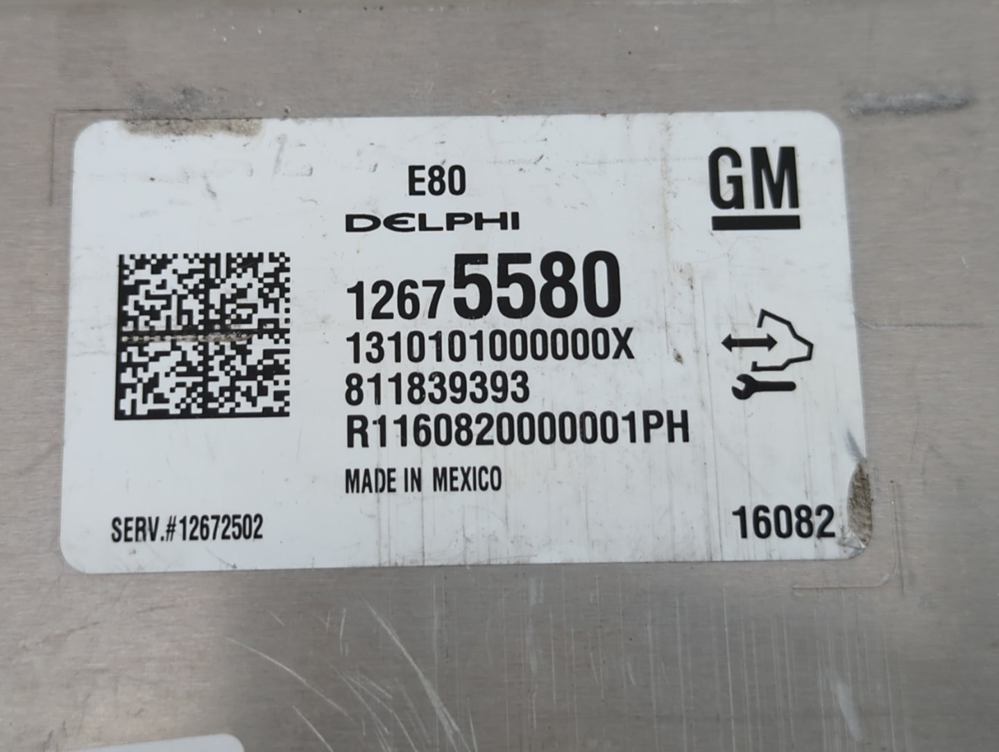 2016 Chevrolet Malibu PCM Engine Control Computer ECU ECM PCU OEM P/N:12672502 12676591, 12669511, 12607096, 12675580 Fits O