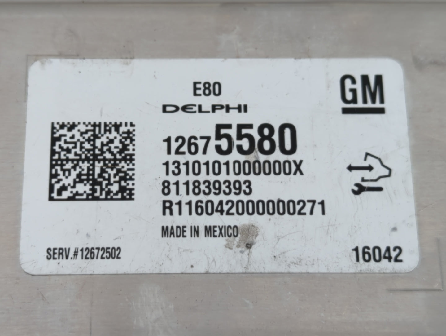 2016 Chevrolet Malibu PCM Engine Control Computer ECU ECM PCU OEM P/N:12675580 12672502, 12676591, 12669511, 12607096 Fits O