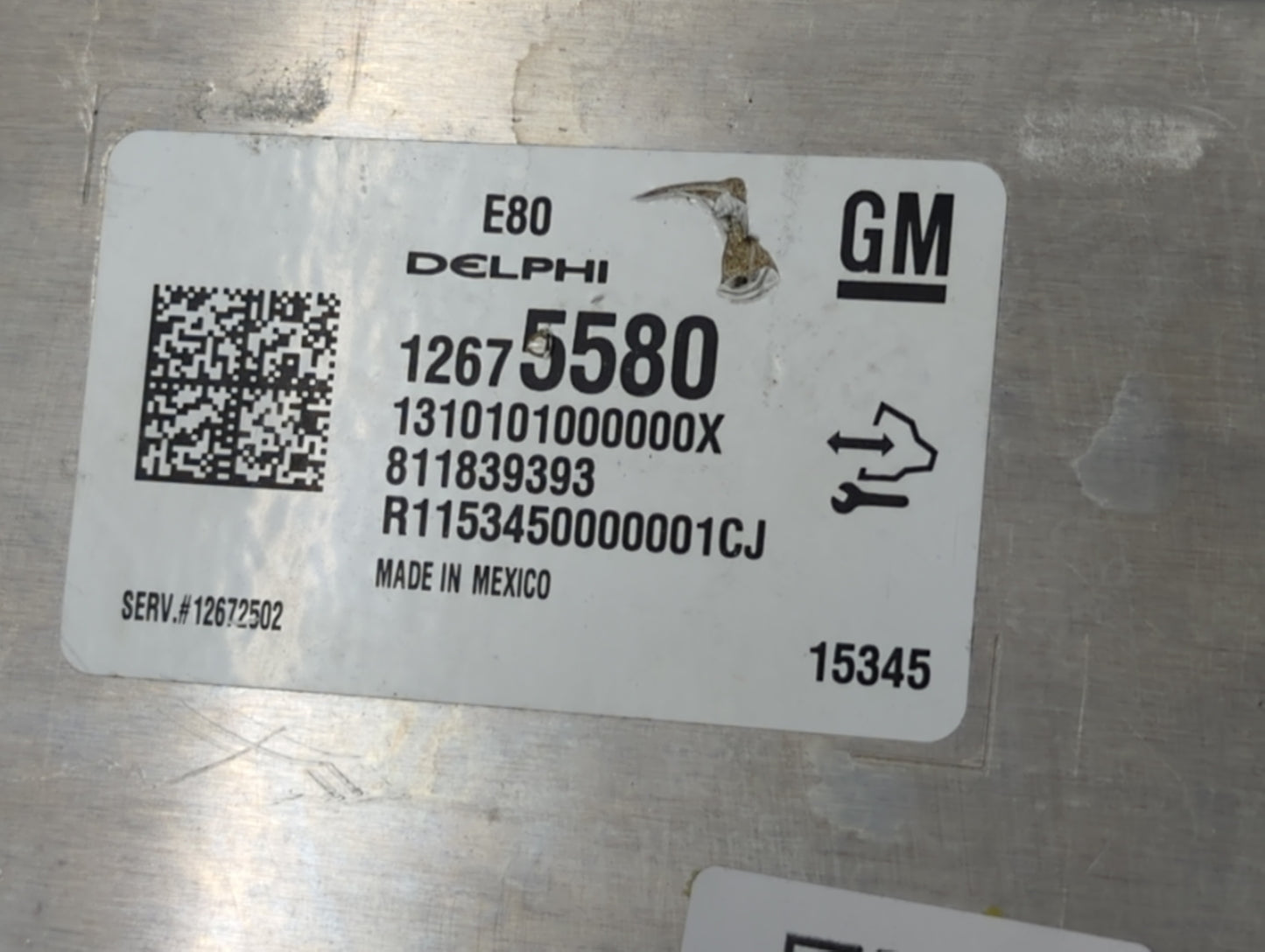 2016 Chevrolet Malibu PCM Engine Control Computer ECU ECM PCU OEM P/N:12675580 12672502, 12676591, 12669511, 12607096 Fits O