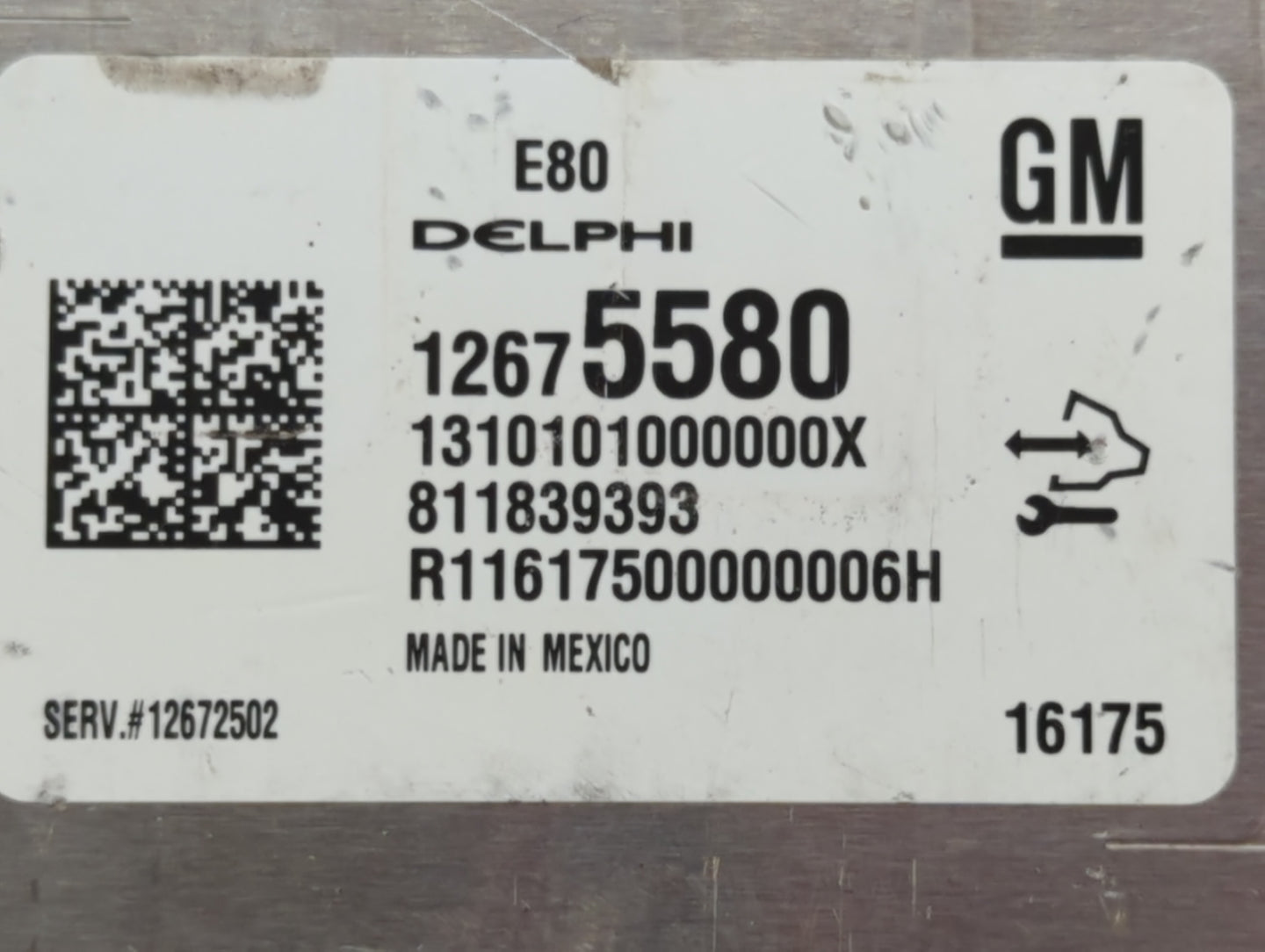 2016 Chevrolet Malibu PCM Engine Control Computer ECU ECM PCU OEM P/N:12672502 12675580 Fits OEM Used Auto Parts - Oemusedau