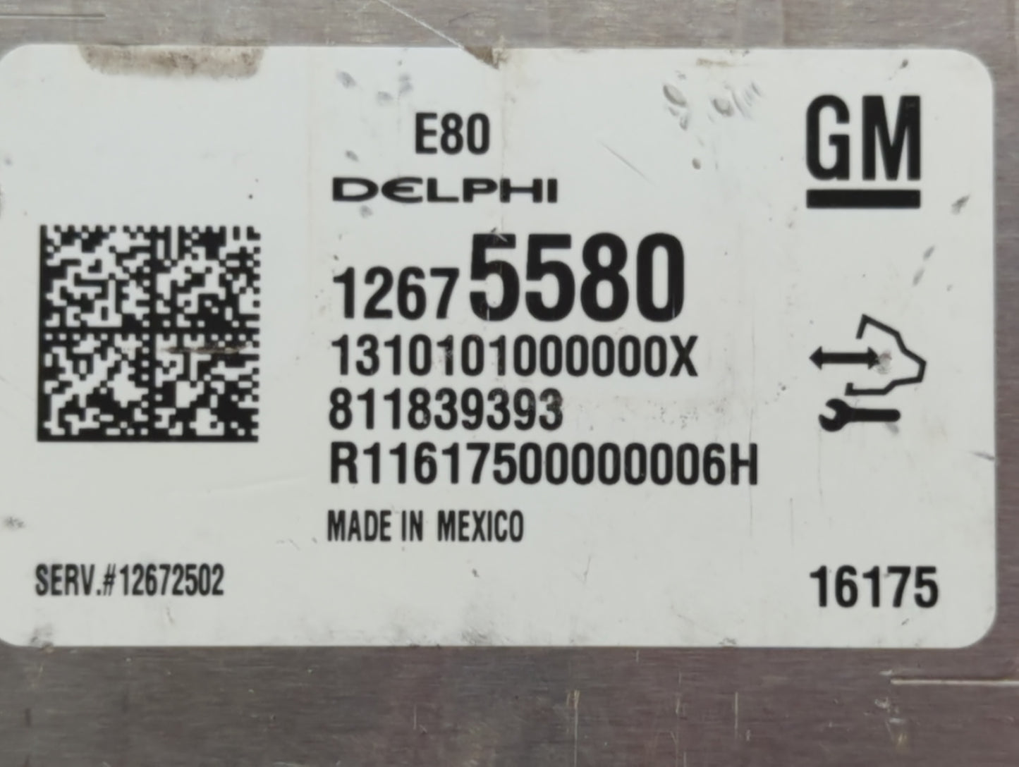 2016 Chevrolet Malibu PCM Engine Control Computer ECU ECM PCU OEM P/N:12672502 12675580 Fits OEM Used Auto Parts - Oemusedau
