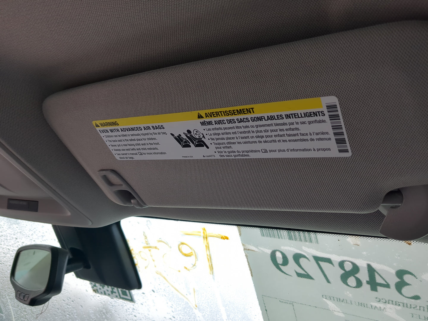 2013-2016 Chevrolet Malibu Sun Visor Shade Replacement Passenger Right Mirror Fits Fits 2013 2014 2015 2016 OEM Used Auto Pa