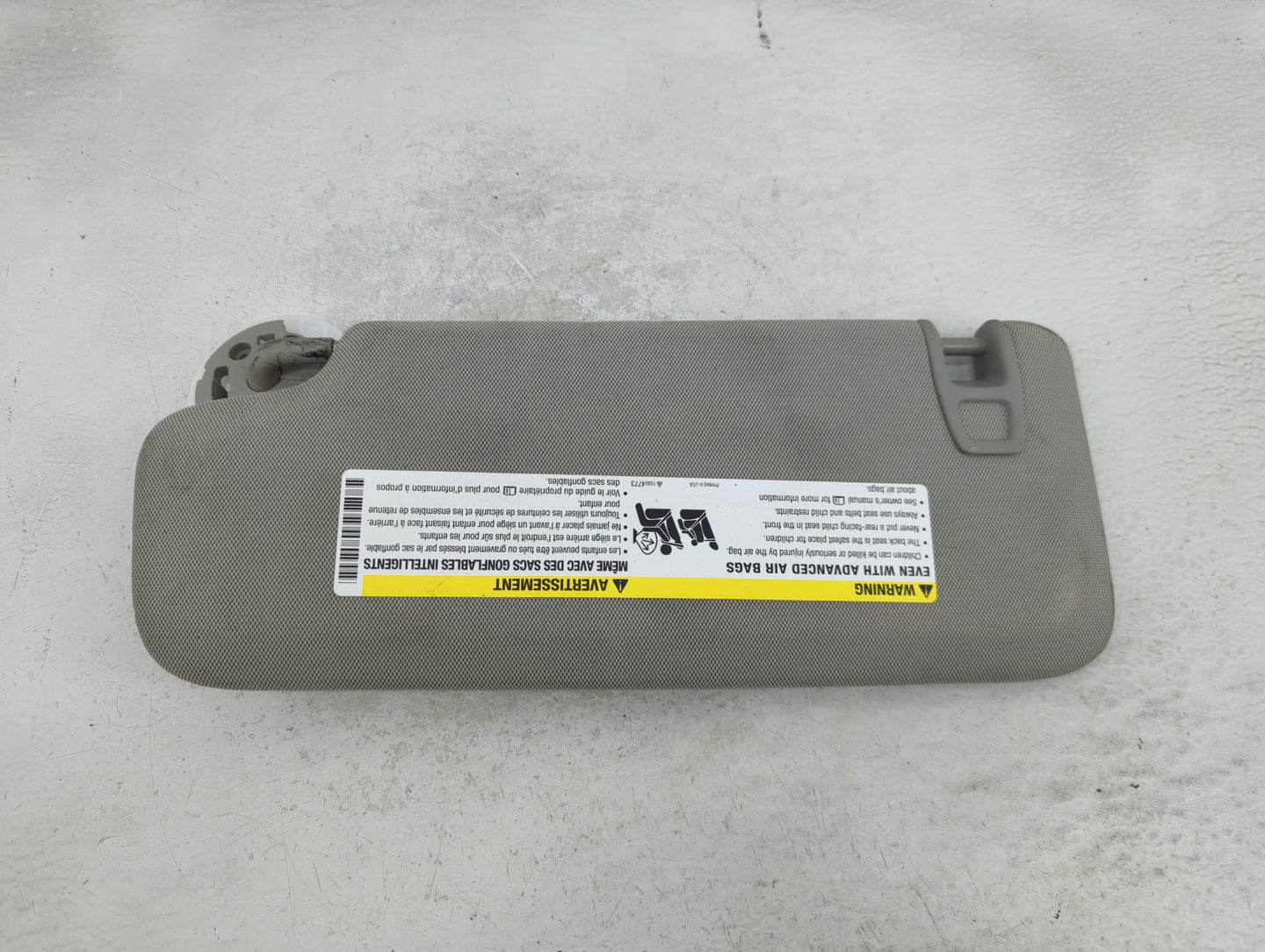 2013-2016 Chevrolet Malibu Sun Visor Shade Replacement Passenger Right Mirror Fits Fits 2013 2014 2015 2016 OEM Used Auto Pa