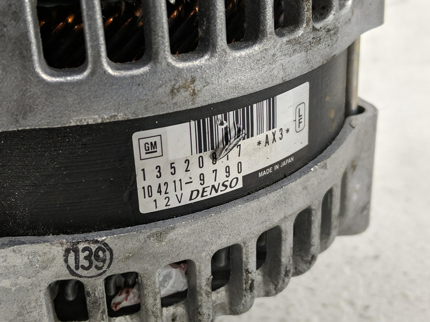2016 Chevrolet Malibu Limited Alternator Replacement Generator Charging Assembly Engine OEM P/N:13520817 Fits OEM Used Auto 