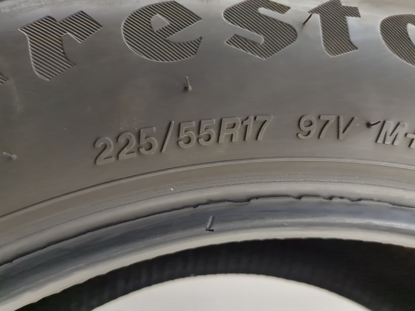 Used Tire 225/55R17 FIRESTONE WEATHERGRIP 97V - Tread Depth 8.5/32 - Oemusedautoparts1.com