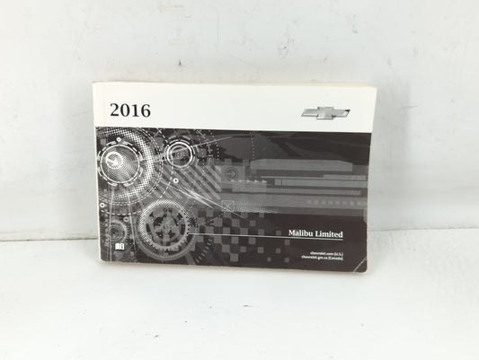 2016 Chevrolet Malibu Limited Owners Manual Book Guide P/N:23179986 A OEM Used Auto Parts - Oemusedautoparts1.com
