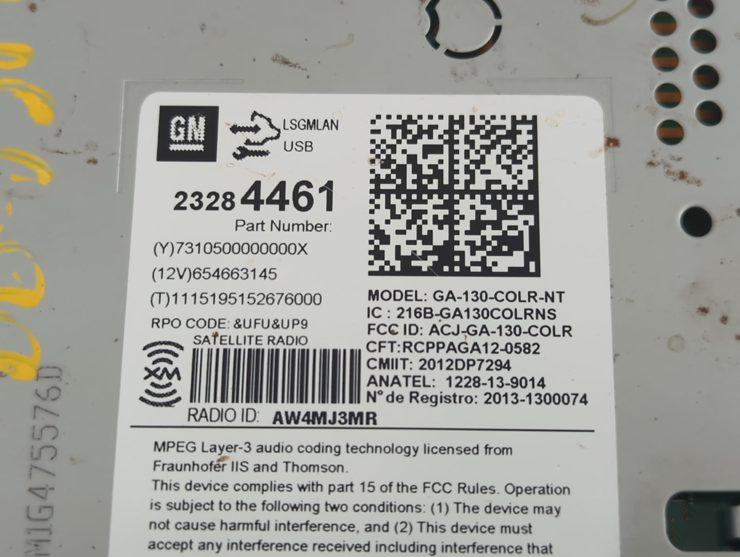 2016 Chevrolet Malibu Limited Radio AM FM Cd Player Receiver Replacement P/N:23284461 Fits OEM Used Auto Parts - Oemusedauto