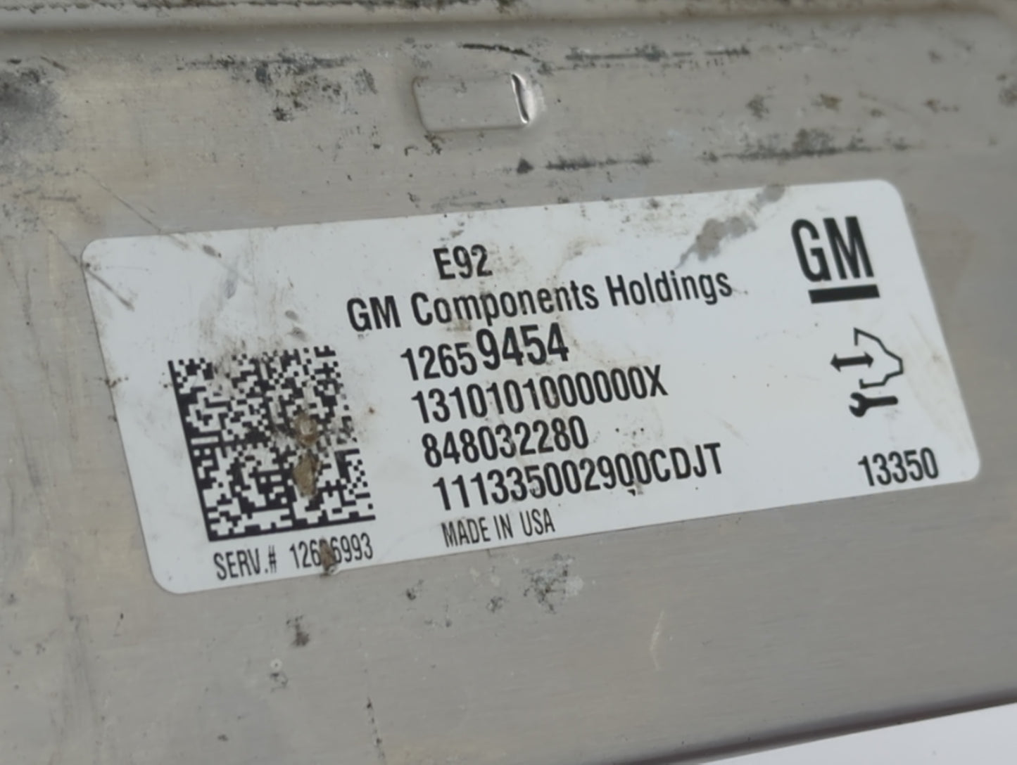 2014-2016 Chevrolet Silverado PCM Engine Control Computer ECU ECM PCU OEM P/N:12659454 Fits Fits 2014 2015 2016 OEM Used Aut