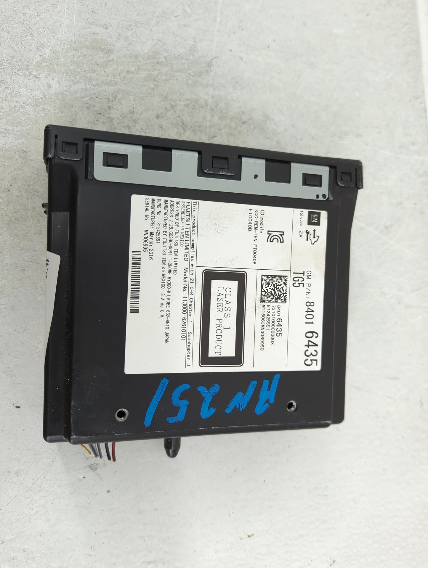 2015-2019 Chevrolet Silverado 1500 Radio AM FM Cd Player Receiver Replacement P/N:84016435 113000-6261010I Fits OEM Used Aut
