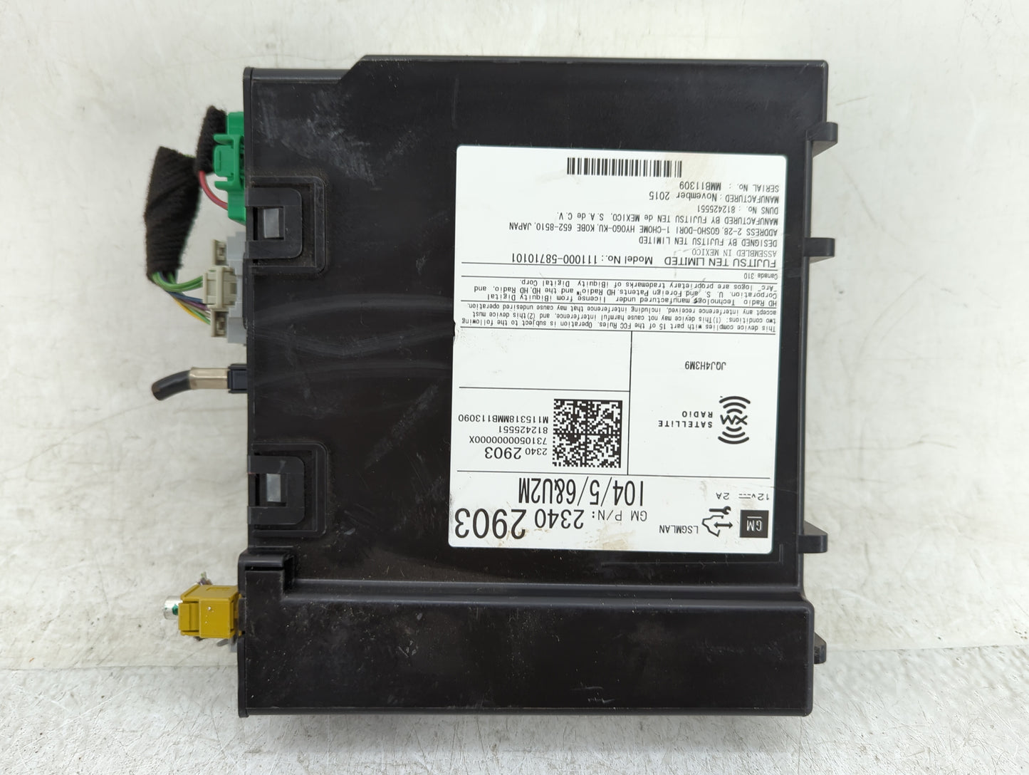 2016 Chevrolet Silverado 1500 Radio AM FM Cd Player Receiver Replacement P/N:23402903 Fits Fits 2017 OEM Used Auto Parts - O