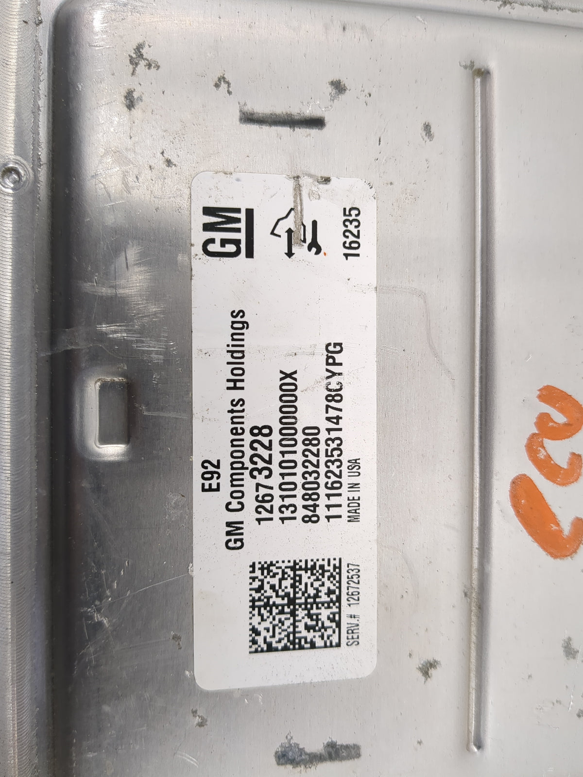 2014-2016 Chevrolet Silverado 1500 PCM Engine Control Computer ECU ECM PCU OEM P/N:12673228 12672537 Fits Fits 2014 2015 201