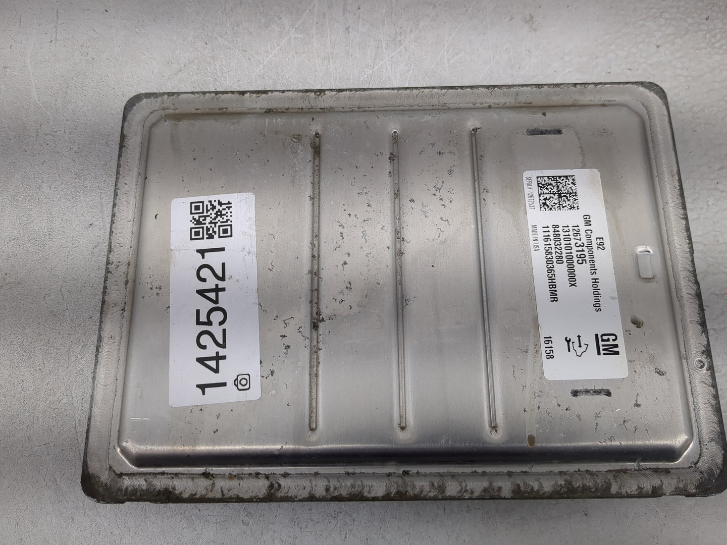 2014-2016 Chevrolet Silverado 1500 PCM Engine Control Computer ECU ECM PCU OEM P/N:12673195 13101010000000X Fits OEM Used Au