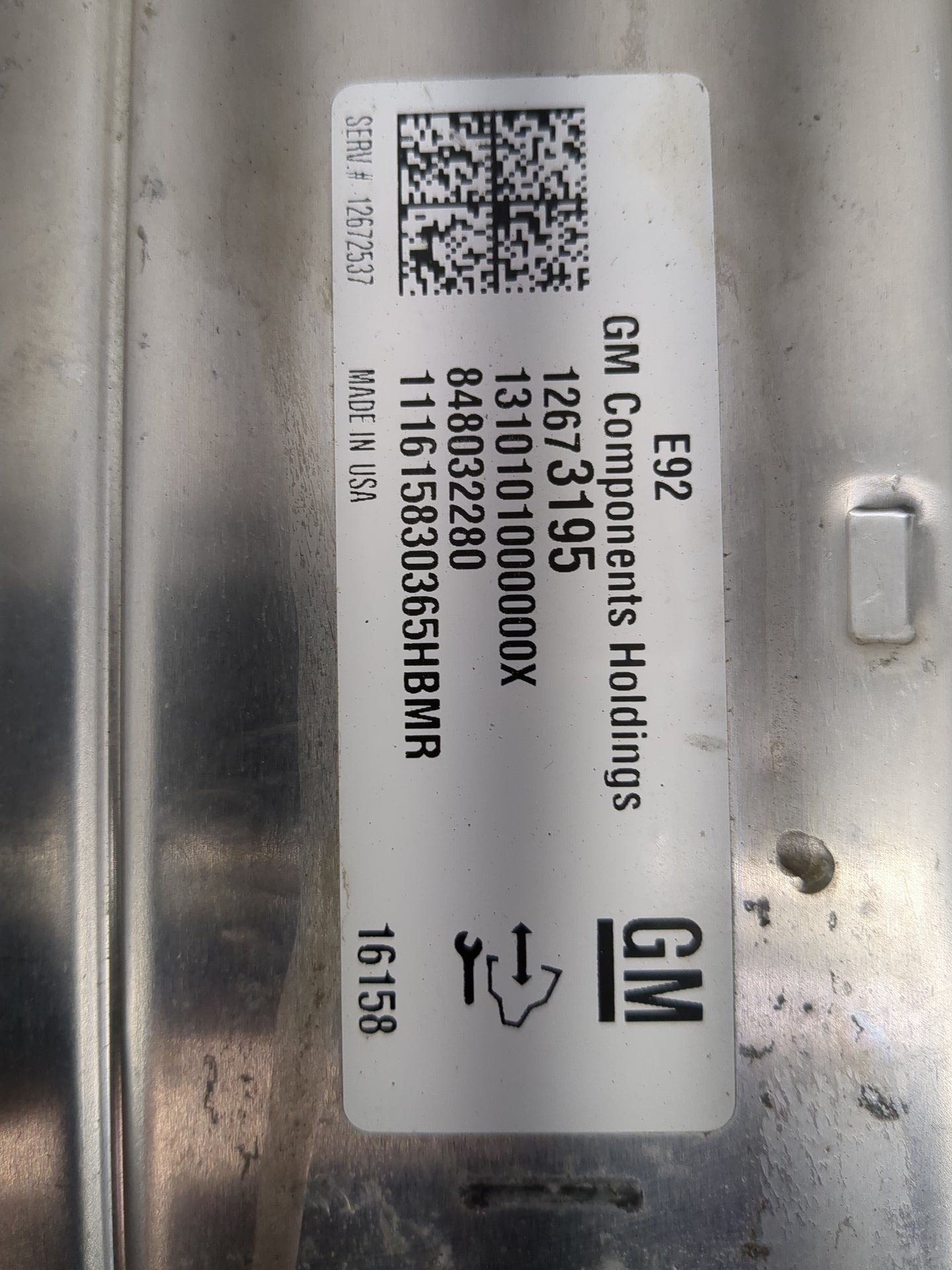 2014-2016 Chevrolet Silverado 1500 PCM Engine Control Computer ECU ECM PCU OEM P/N:12673195 13101010000000X Fits OEM Used Au