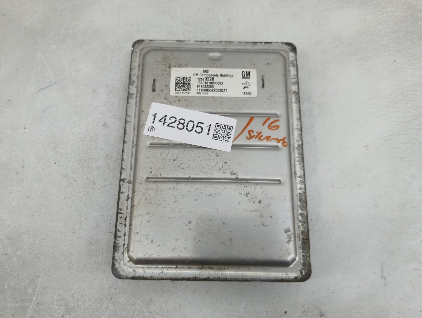 2014-2016 Chevrolet Silverado 1500 PCM Engine Control Computer ECU ECM PCU OEM P/N:848032280 12673228 Fits Fits 2014 2015 20