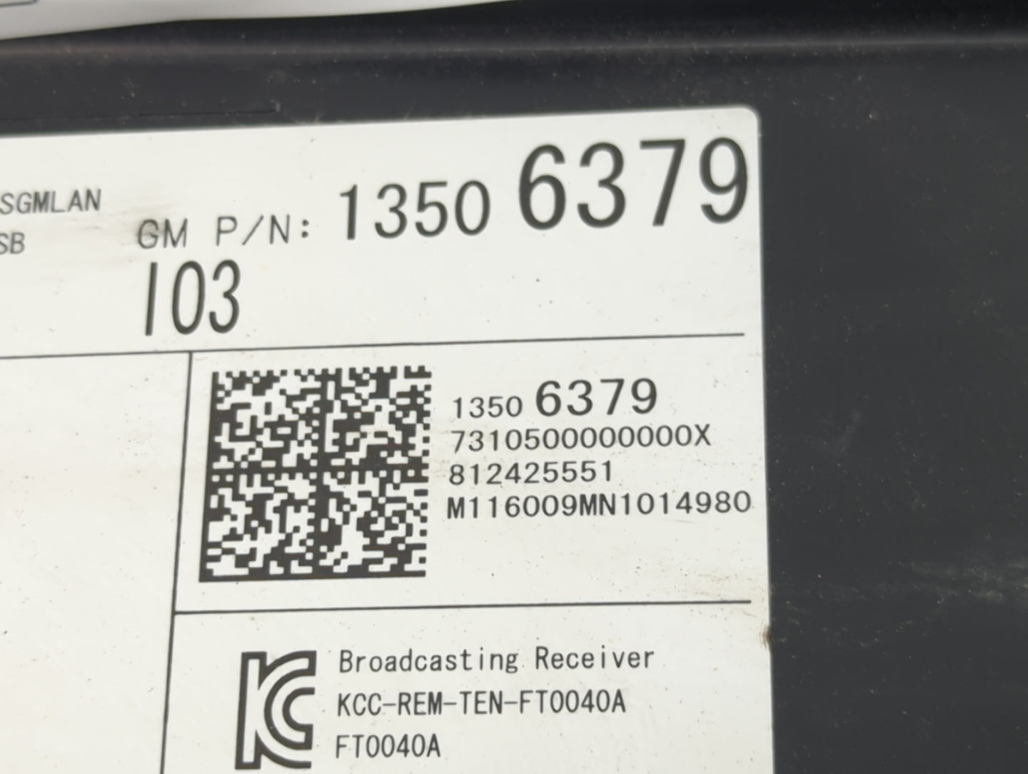 2016 Chevrolet Silverado 2500 Radio AM FM Cd Player Receiver Replacement P/N:13506379 FT0040A, KCC-REM-TEN-FT0040A Fits OEM 