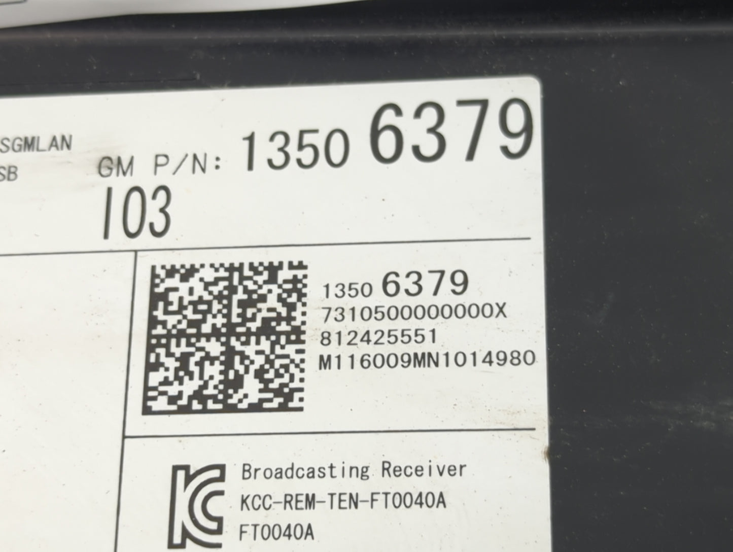 2016 Chevrolet Silverado 2500 Radio AM FM Cd Player Receiver Replacement P/N:13506379 FT0040A, KCC-REM-TEN-FT0040A Fits OEM 