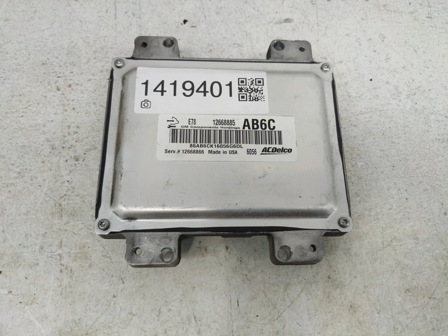 2012-2016 Chevrolet Sonic PCM Engine Control Computer ECU ECM PCU OEM P/N:12668885 Fits Fits 2011 2012 2013 2014 2015 2016 O