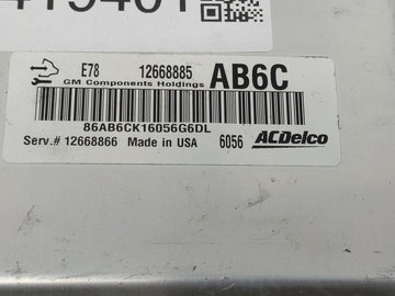 2012-2016 Chevrolet Sonic PCM Engine Control Computer ECU ECM PCU OEM P/N:12668885 Fits Fits 2011 2012 2013 2014 2015 2016 OEM Used Auto Parts