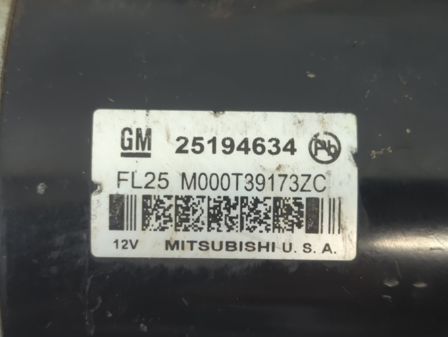 2012-2019 Chevrolet Sonic Car Starter Motor Solenoid OEM P/N:FH01 M000T39173ZC 25194634 Fits OEM Used Auto Parts - Oemusedau