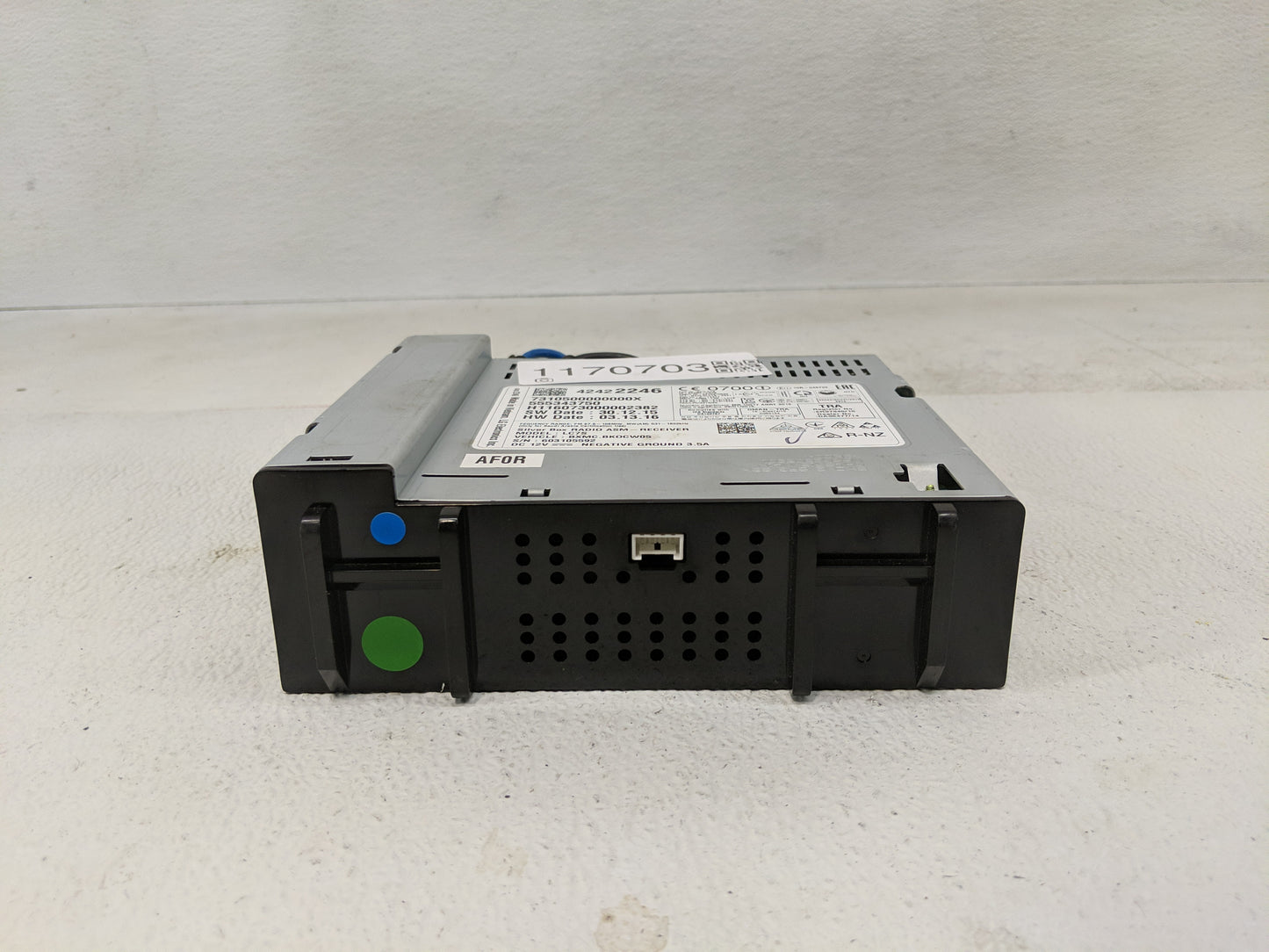 2016 Chevrolet Spark Radio AM FM Cd Player Receiver Replacement P/N:42422246 Fits OEM Used Auto Parts - Oemusedautoparts1.co