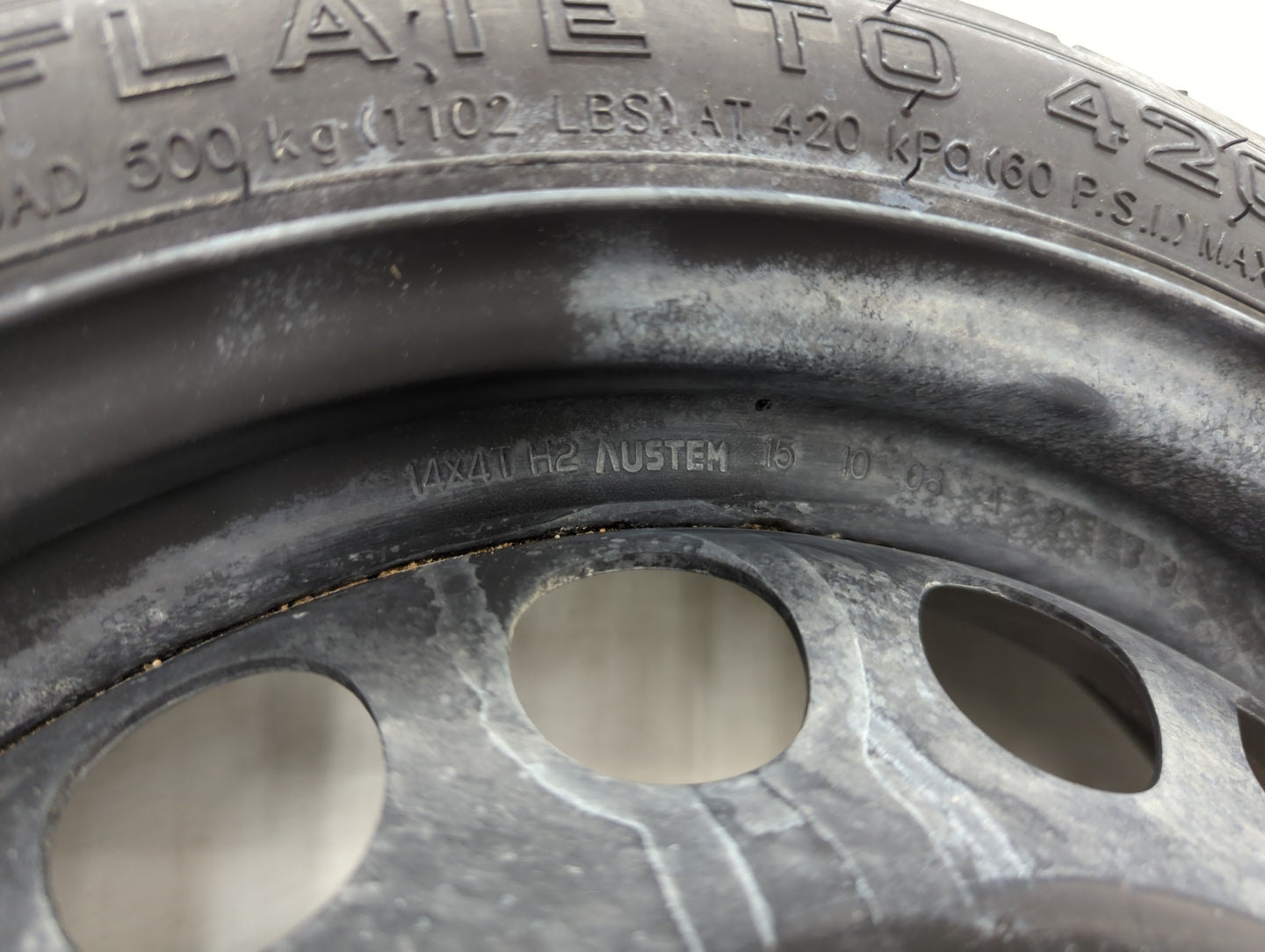 2016-2022 Chevrolet Spark Spare Donut Tire Wheel Rim Oem - Oemusedautoparts1.com