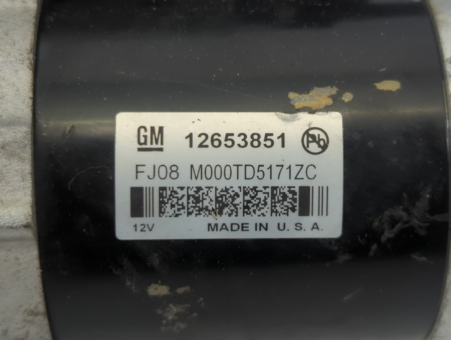 2016 Chevrolet Spark Car Starter Motor Solenoid OEM P/N:12653851 Fits OEM Used Auto Parts - Oemusedautoparts1.com