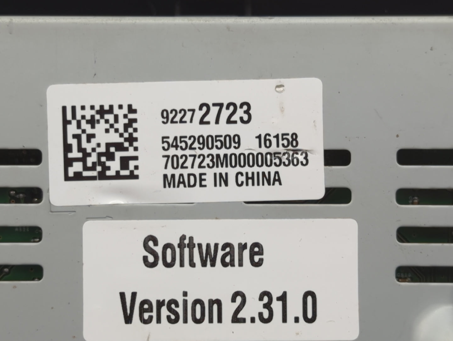 2016 Chevrolet Ss Information Display Screen - Oemusedautoparts1.com