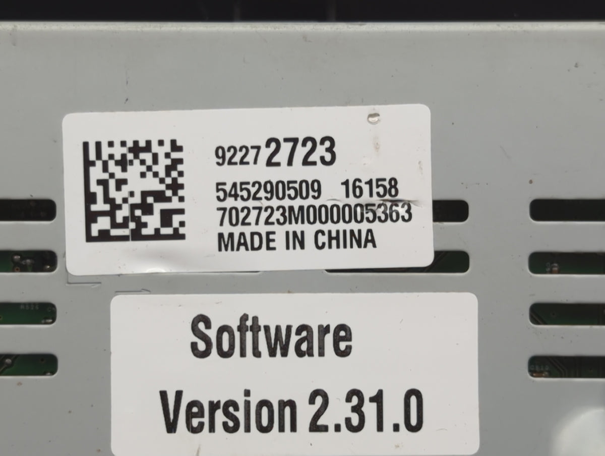 2016 Chevrolet Ss Information Radio Display Screen - Oemusedautoparts1.com