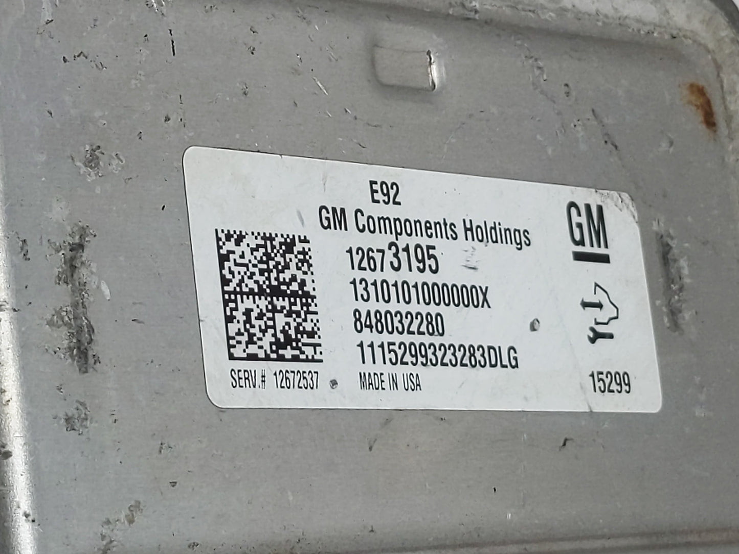 2016 Chevrolet Suburban 1500 PCM Engine Control Computer ECU ECM PCU OEM P/N:848032280 12673195 Fits Fits 2014 2015 OEM Used