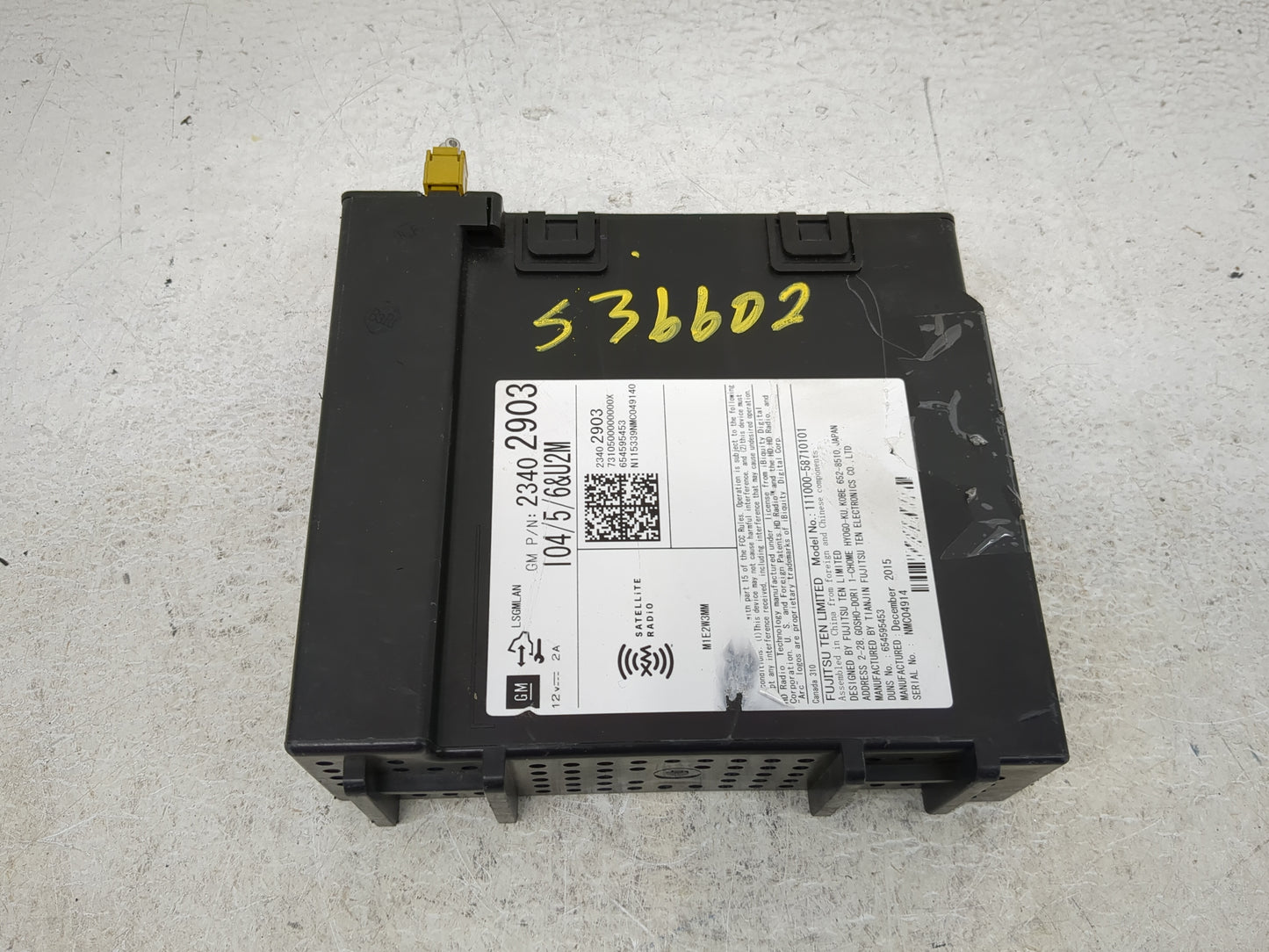 2016 Chevrolet Suburban 1500 Radio AM FM Cd Player Receiver Replacement P/N:23402903 Fits Fits 2017 OEM Used Auto Parts - Oe
