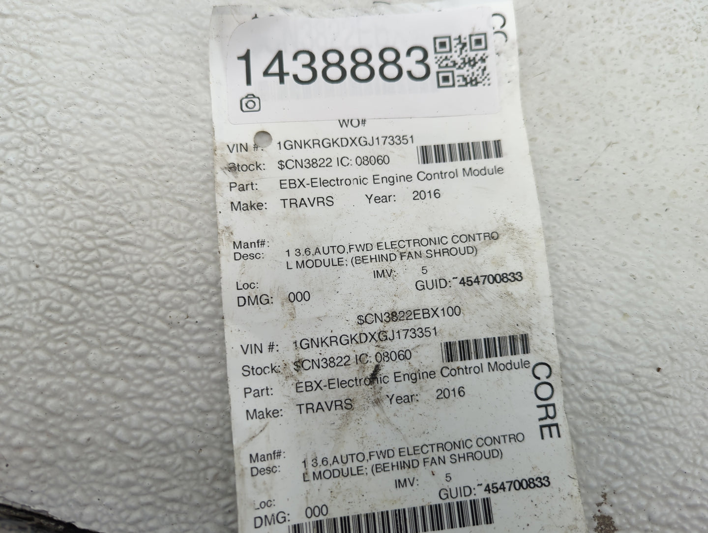 2013-2016 Chevrolet Traverse PCM Engine Control Computer ECU ECM PCU OEM P/N:12666658 12653998 Fits Fits 2013 2014 2015 2016