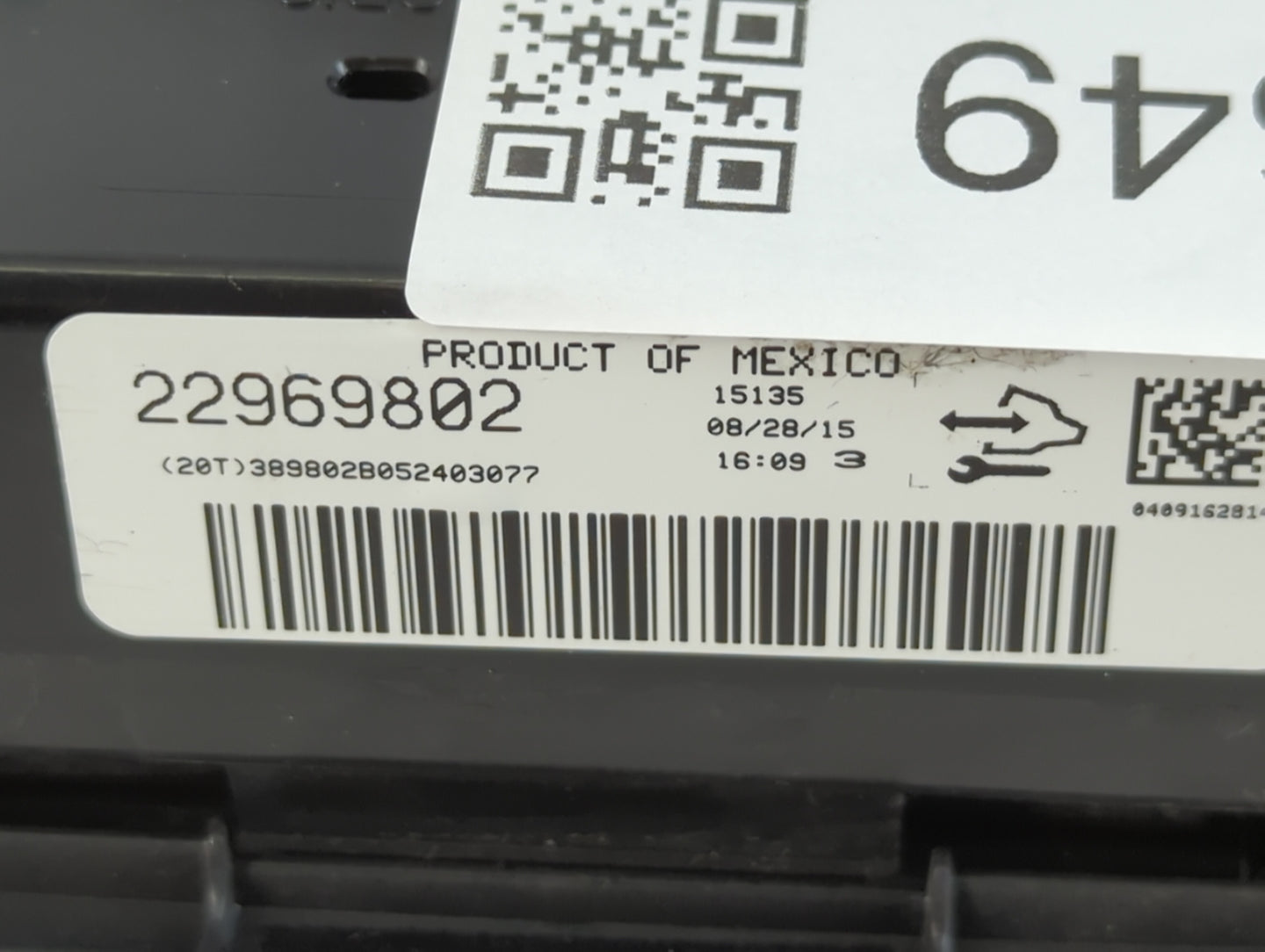 2013-2017 Chevrolet Traverse Climate Control Module Temperature AC/Heater Replacement P/N:22969802 Fits OEM Used Auto Parts 