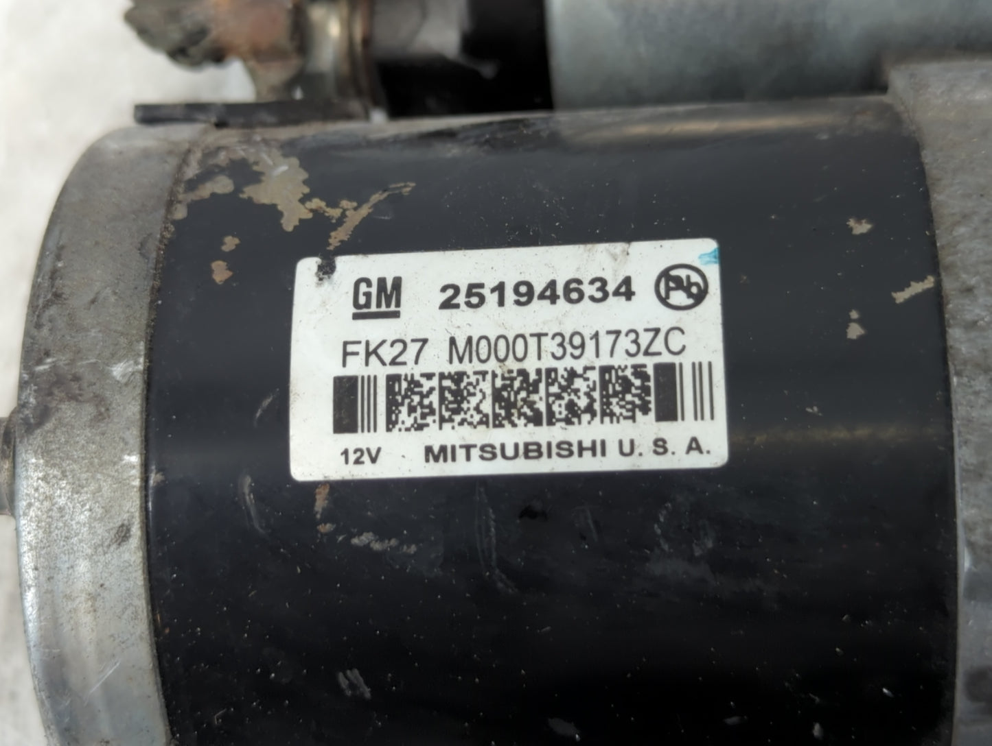 2013-2021 Chevrolet Trax Car Starter Motor Solenoid OEM P/N:M000T39173ZC 25194634 Fits OEM Used Auto Parts - Oemusedautopart